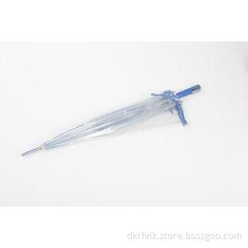 23" 8 Ribs Dome Clear PVC Umbrella Straight Durable For Adv